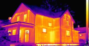 Infrared Image of House in Winter