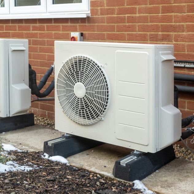 Two,Air,Source,Heat,Pump,Units,Installed,On,A,Modern