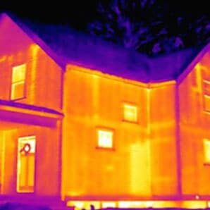 Infrared Image of House in Winter